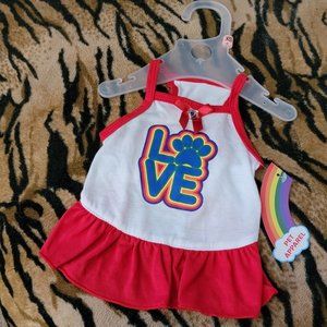 Pet Dress Dog or Cat  LOVE  xs sm med ea. New w/ Tag!!!!!